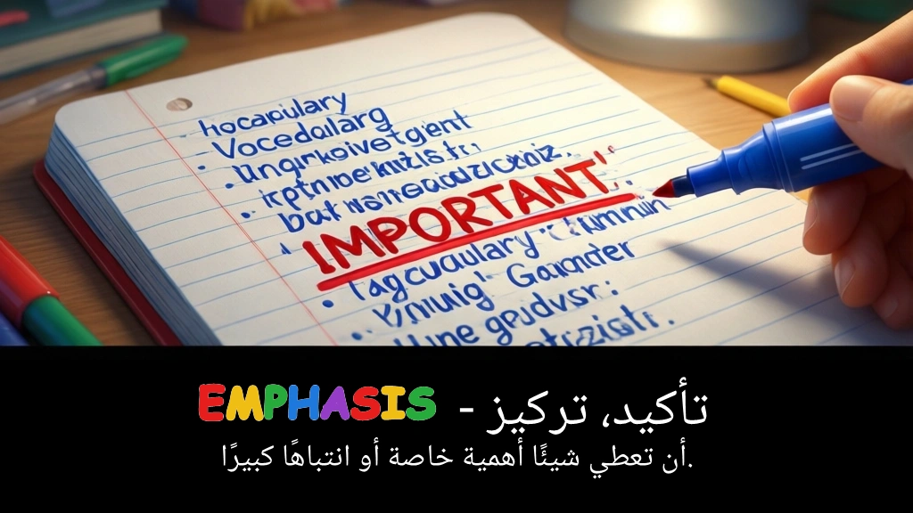 Arabic Illustration for emphasis
